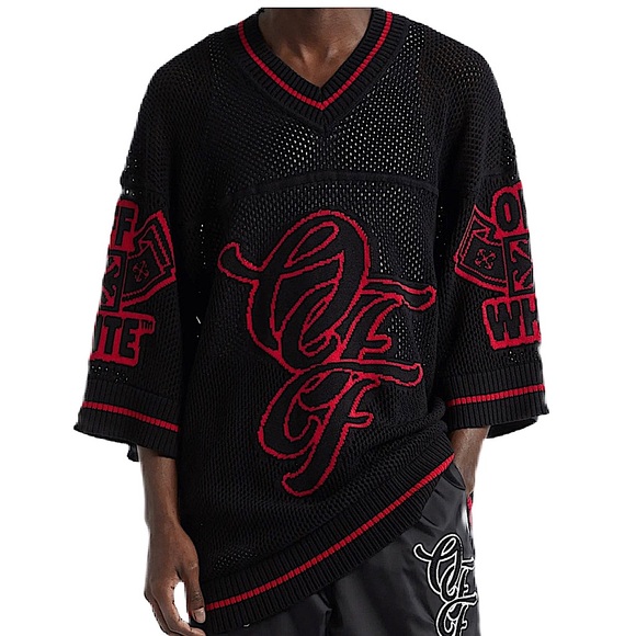 Off-White Varsity Net Openwork Shirt - Picture 1 of 11
